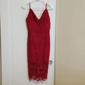 Beautiful Lush lace scarlet evening dress NWT